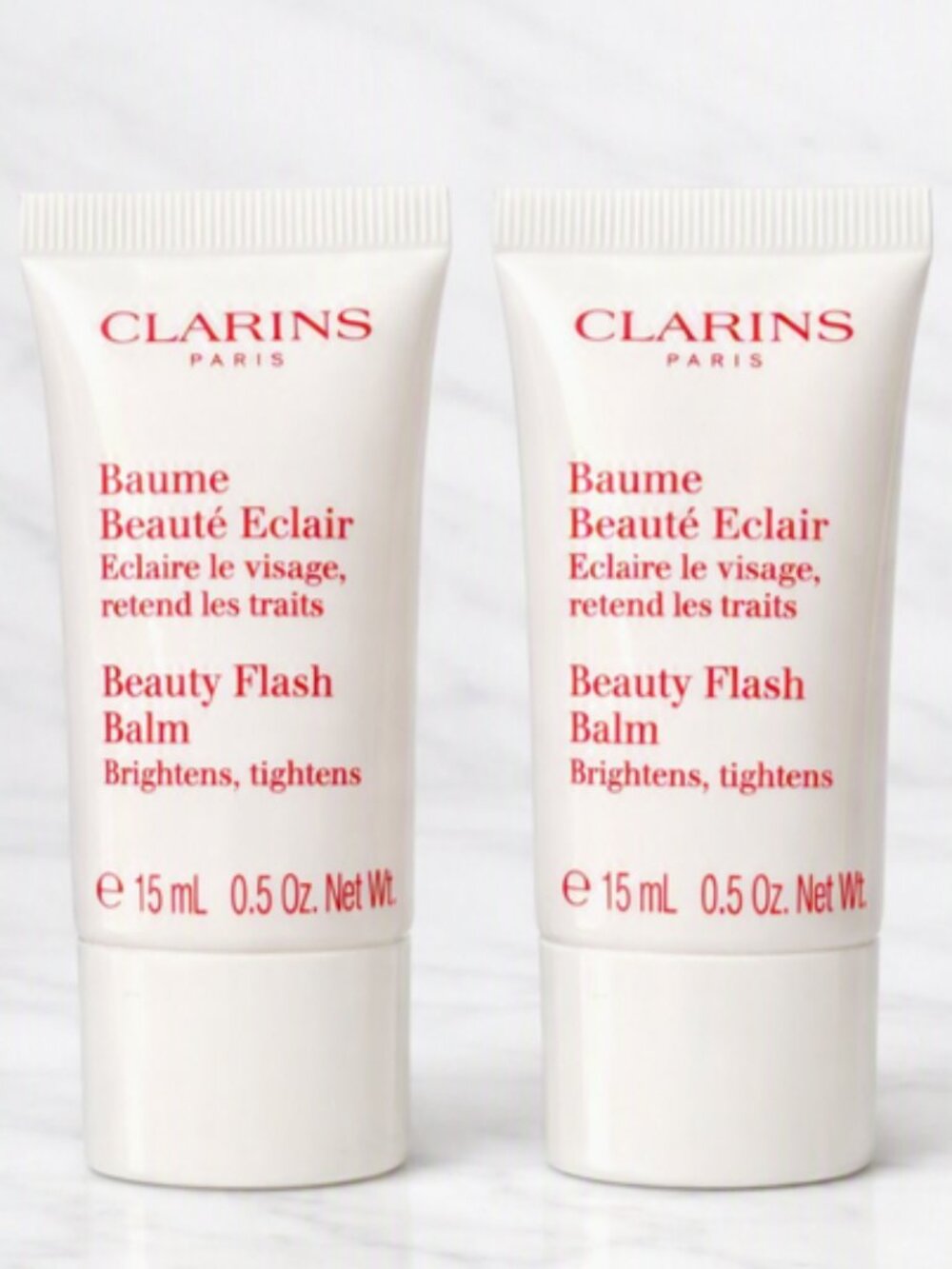 Clarins Beauty Flash Balm Duo 2 Pack New Radiance Makeup Primer Glow Mask